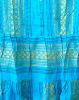 Φόρεμα κοντό viscose τιρκουάζ με πετρόλ και χρυσά σχέδια