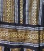 Φόρεμα κοντό viscose μαύρο με άσπρα και χρυσά σχέδια